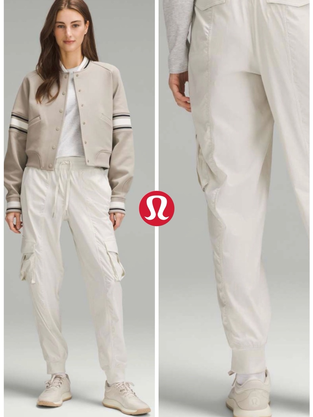 Like New - Lululemon Dance Studio Relaxed-Fit Mid-Rise Cargo Jogger in Bone (XL)